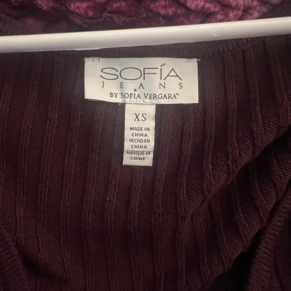 Sofia By Sofia Vergara Deep Purple Long Sleeve Dr… - image 3